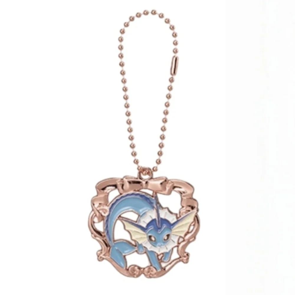 Pokemon Vaporeon Rose Gold Metal Bag Charm Keychain